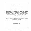 Nghiên cứu ảnh hưởng của chế phẩm phức kim loại sắt, đồng, kẽm, selen đến khả năng sản xuất của gà Lương Phượng sinh sản giai đoạn 38-72 tuần tuổi