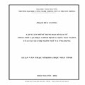 Lập luận mờ sử dụng đại số gia tử theo tiếp cận hiệu chỉnh định lượng ngữ nghĩa của các giá trị ngôn ngữ và ứng dụng