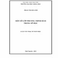 Một số lớp phương trình hàm trong số học