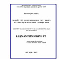 Nghiên cứu cơ sở khoa học phát triển sở giao dịch hàng hóa tại Việt Nam