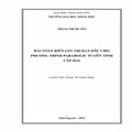 Bài toán biên- giá trị ban đầu cho phương trình parabolic tuyến tính cấp hai