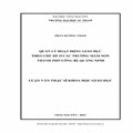 Quản lý hoạt động giáo dục theo chủ đề ở các trường mầm non thành phố Uông Bí, Quảng Ninh