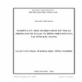 Nghiên cứu một số biện pháp kỹ thuật trong sản xuất lạc vụ đông trên đất lúa ở tỉnh Bắc Giang
