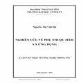 Nghiên cứu về phụ thuộc hàm và ứng dụng